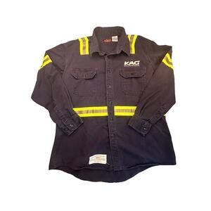 Bulwark FR Work Shirt Reflective Flame Resistant Navy KAG Workwear Utility Cargo